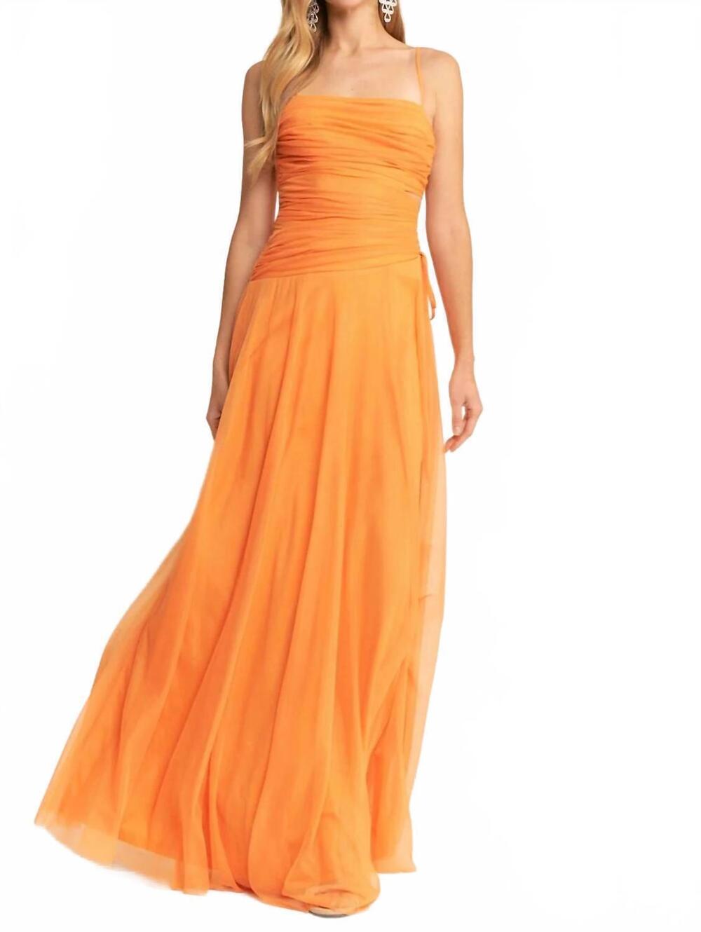 NEW MANIJU blossom belle cut out maxi dress in orange